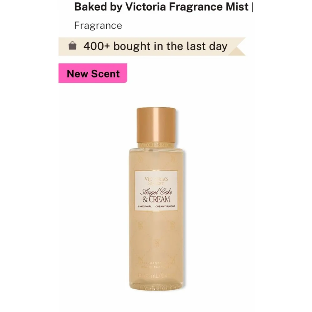 Victoria's Secret Angel Cake & Cream BODY MIST New 8.4oz Baked By VS